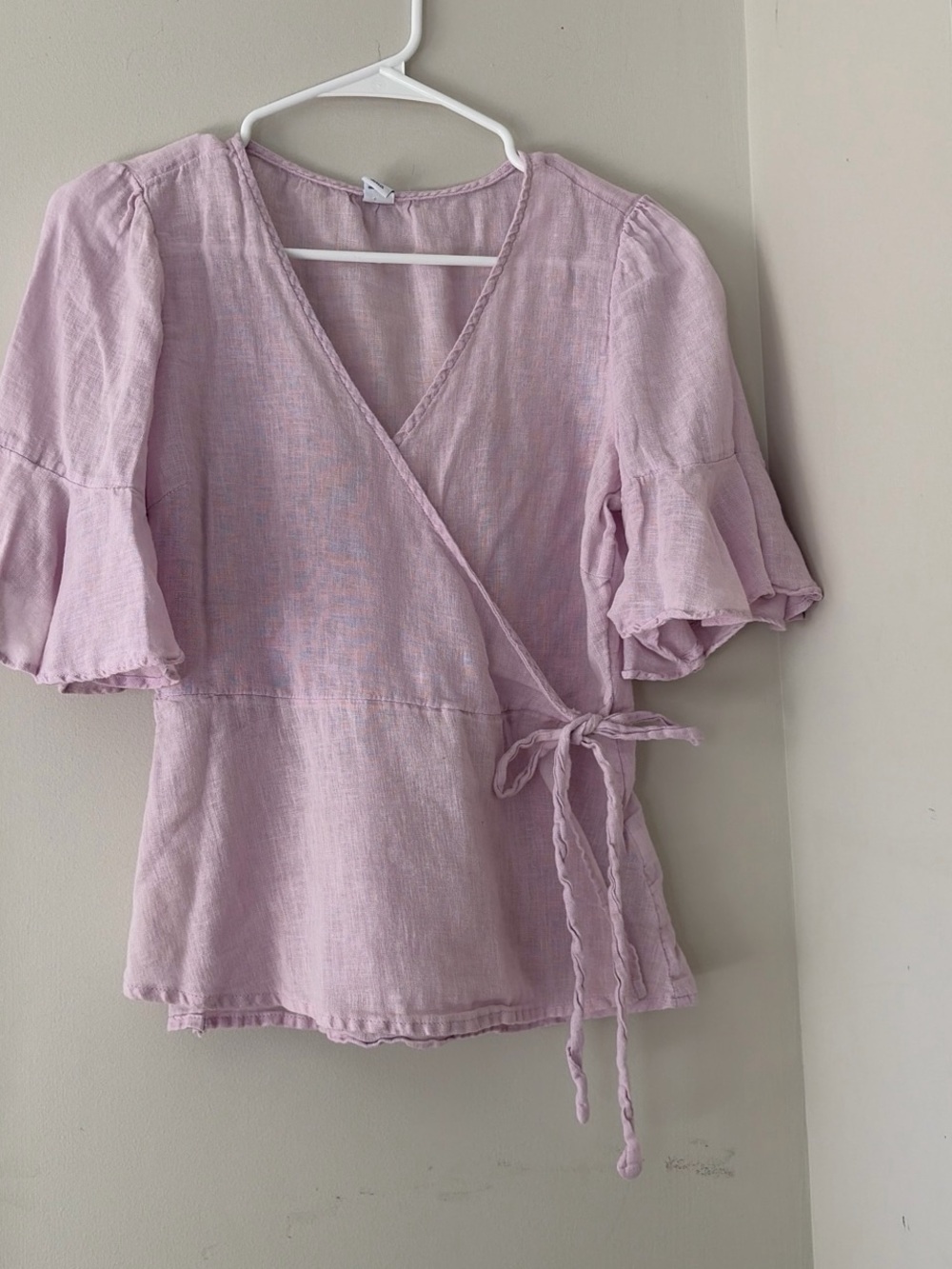 Old Navy Lavender Wrap Peplum Blouse